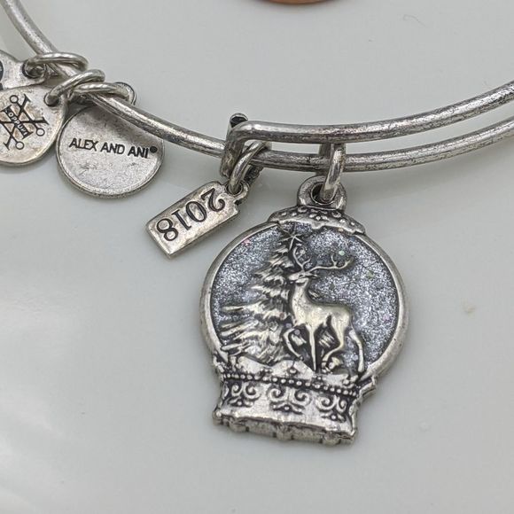 Alex and Ani Rafaleian Silver Snow Globe Bracelet - Picture 3 of 7